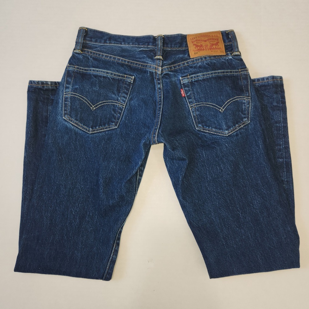 Levis 511 Slim White Oak Cone Denim Selvedge Jeans USA Made 29x32 Fits 29x30.5 - Picture 13 of 13